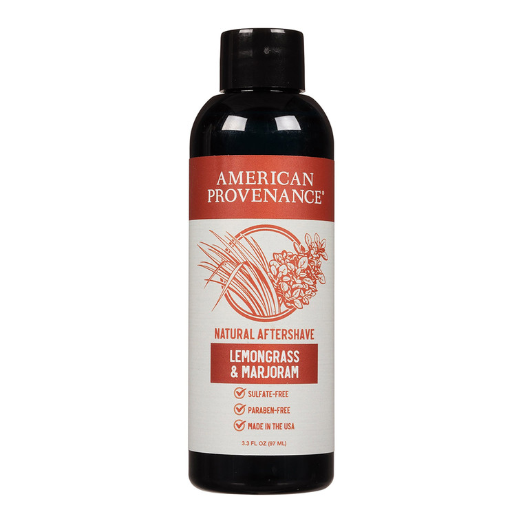 American Provenance Natural Aftershave, Lemongrass and Marjoram, 3.3 Oz