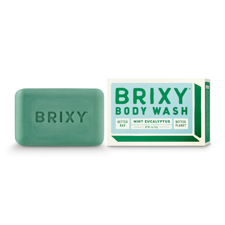 Brixy Body Wash Bar, Mint Eucalyptus, 4 Oz