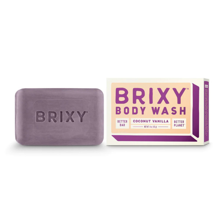 Brixy Body Wash Bar, Coconut Vanilla, 4 Oz