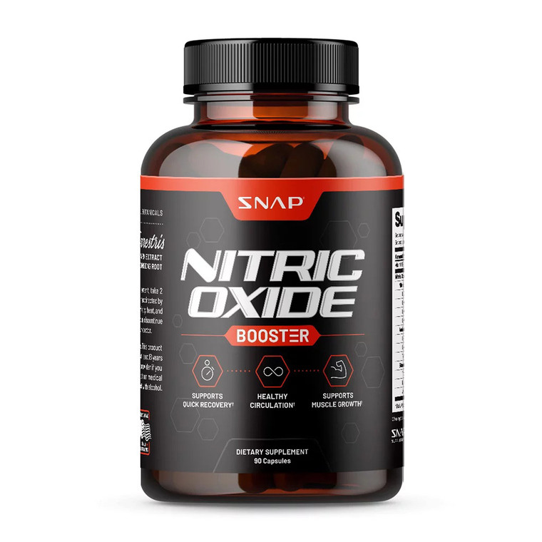 Snap Nitric Oxide Booster Capsules, Improve Blood Flow and Circulation, 90 Ea