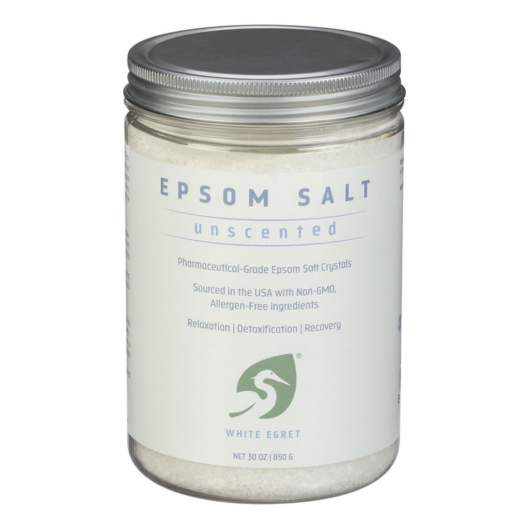 White Egret Epsom Salt, Unscented, 30 Oz