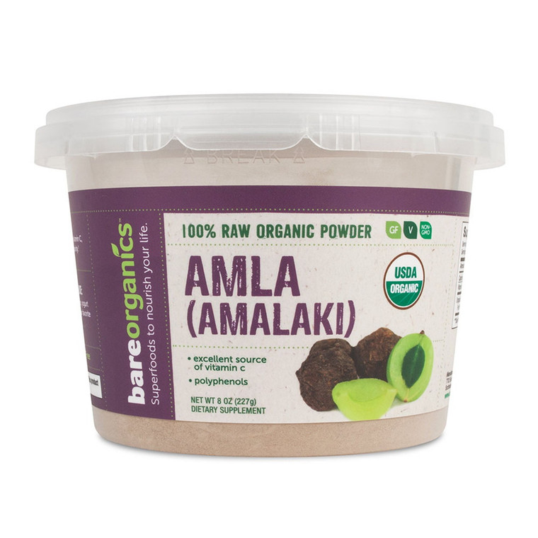 Bare Organics Amla Superfood Powder, Indian Gooseberry, 8 Oz