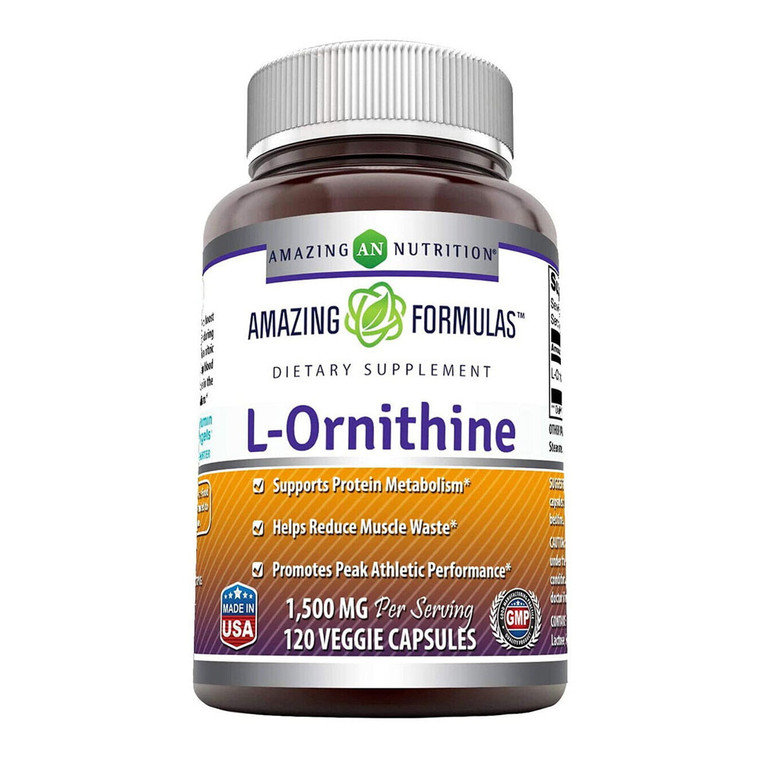 Amazing Nutrition Amazing Formulas L Ornithine 1500Mg Per Serving Veggie Capsules, 120 Ea