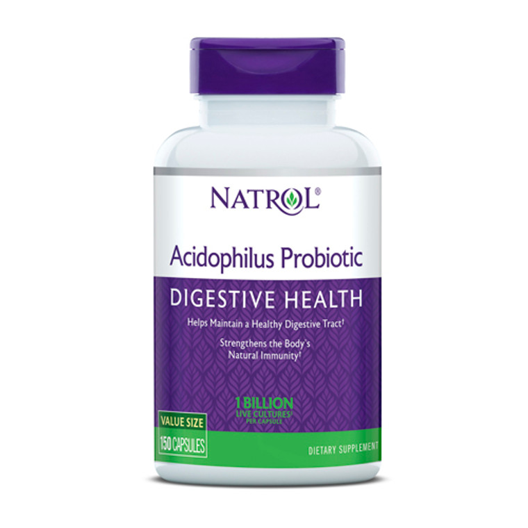 Natrol Acidophilus Probiotic 100 Mg Digestive Health Capsules, 150 Ea