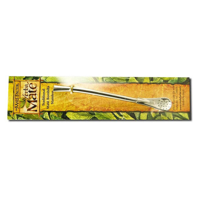 The Mate Factor Yerba Mate Bombilla Stainless Steel Drinking Straw, 1 Ea
