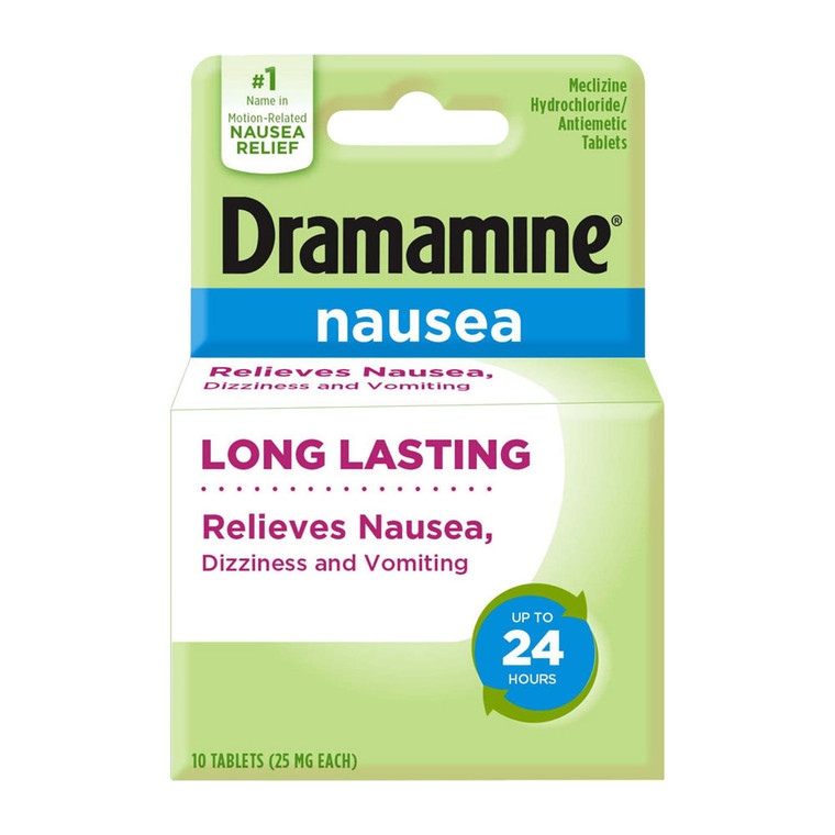 Dramamine Nausea Long Lasting, Nausea Relief Tablets, 10 Ea