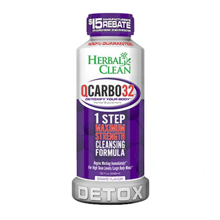 Bng Herbal Clean Qcarbo32 Liquid Formula, Grape - 32 Oz