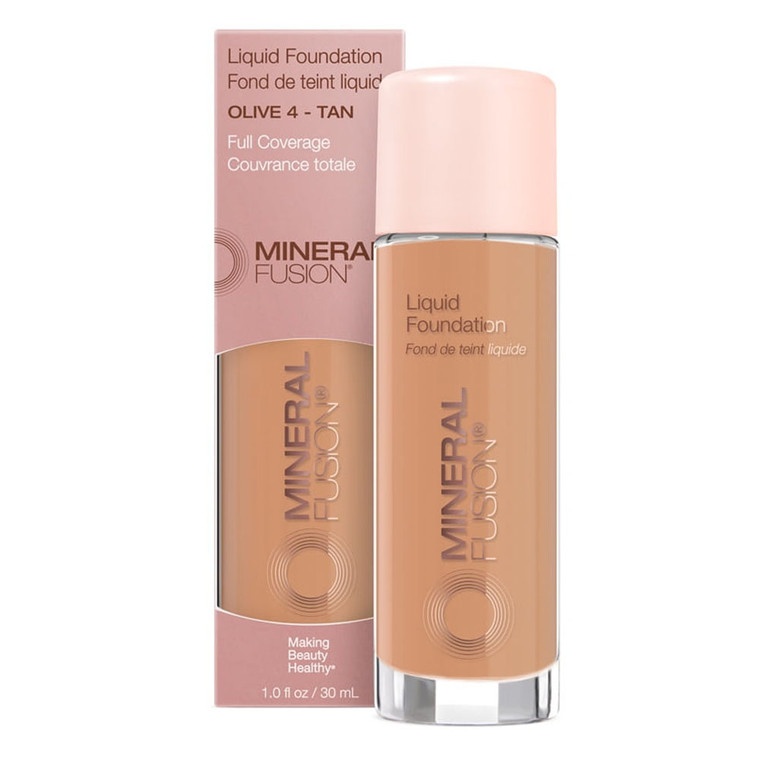 Mineral Fusion Olive 4 Liquid Foundation, Tan, 1 Oz