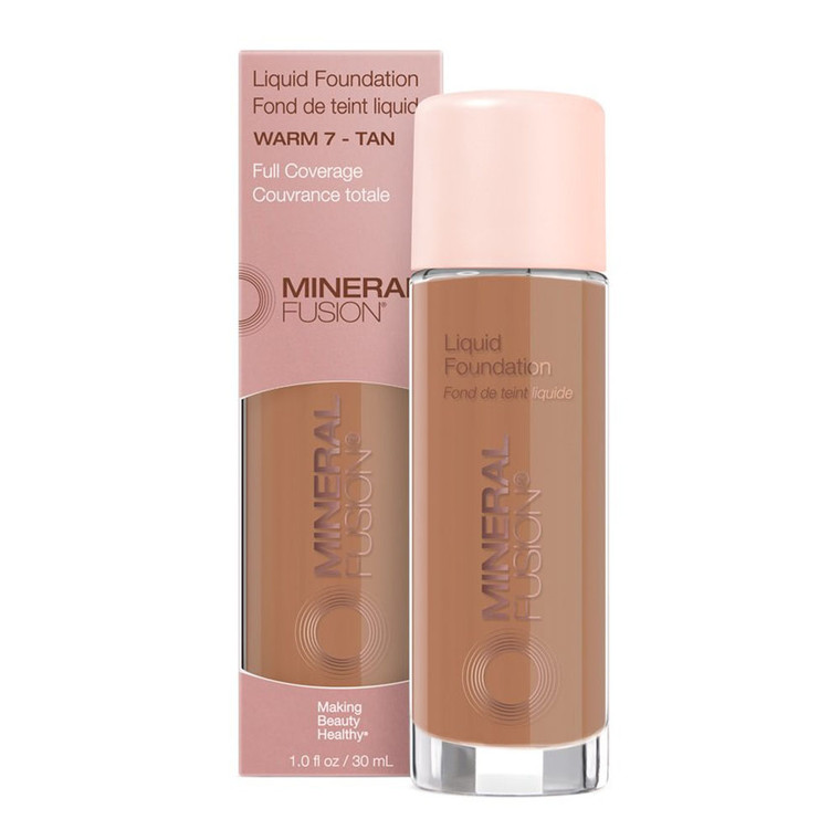 Mineral Fusion Liquid Foundation, Warm 7 Tan, 1 Oz