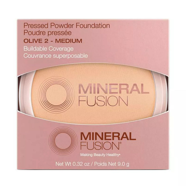 Mineral Fusion Pressed Powder Foundation, Olive 2 Medium, 0.32 Oz