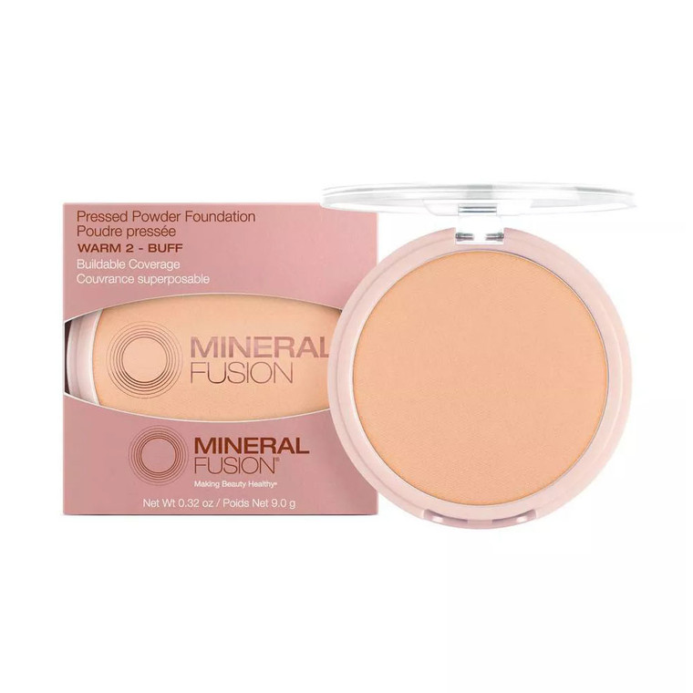 Mineral Fusion Pressed Powder Foundation, Warm 2 Buff, 0.32 Oz