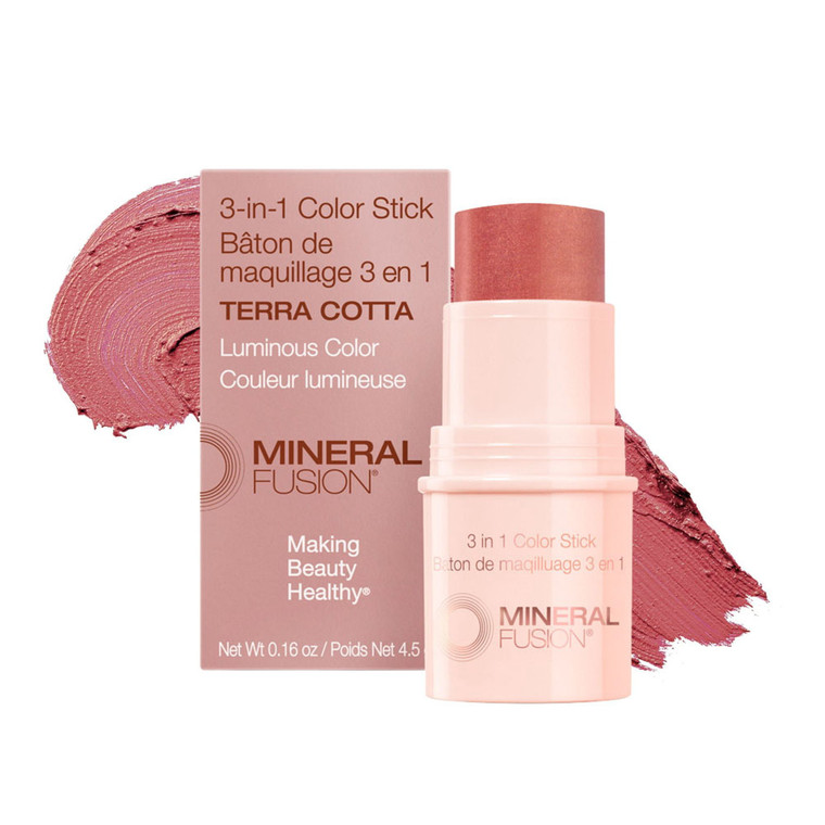 Mineral Fusion 3 In 1 Color Stick, Terra Cotta, 0.16 Oz
