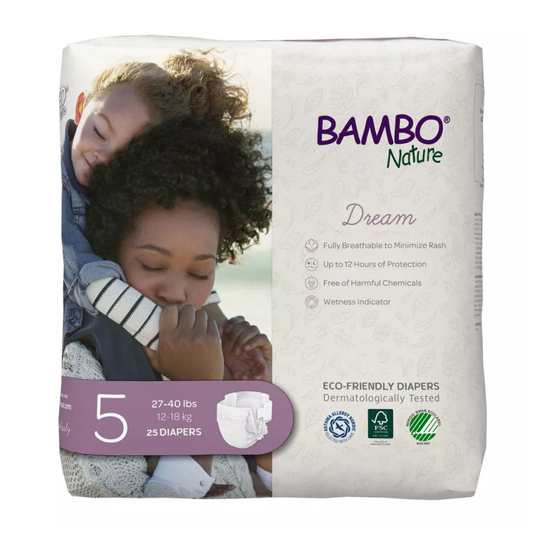 Bambo Nature Premium Baby Diapers Size 5, 25 Ea