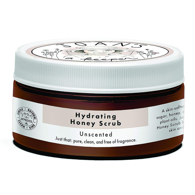 Joans a Keeper Hydrating Honey Scrub for Moisturizes Dry Skin, Unscented, 8 Oz