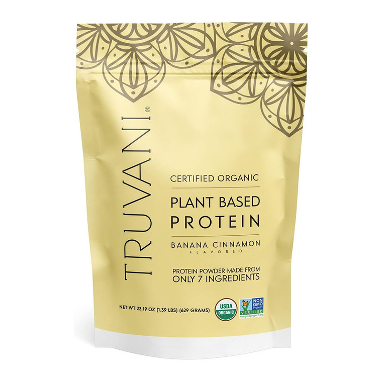 Truvani Organic Banana Cinnamon Protein Powder, 22.19 Oz