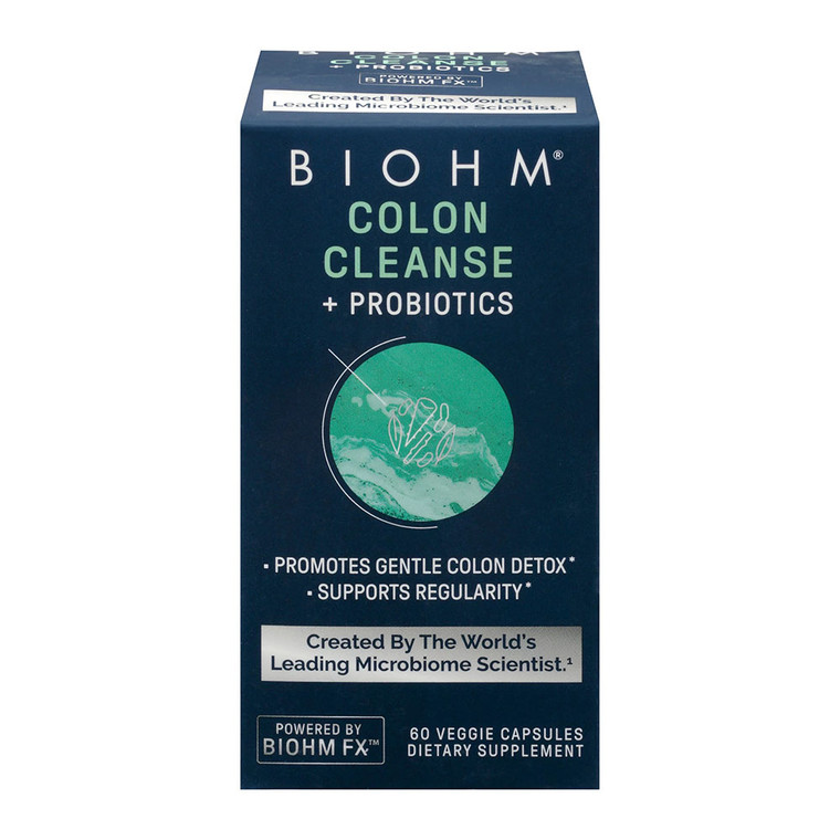 Biohm Colon Cleanse Detox with Probiotics Capsules for Constipation and Bloating Relief, 60 Ea
