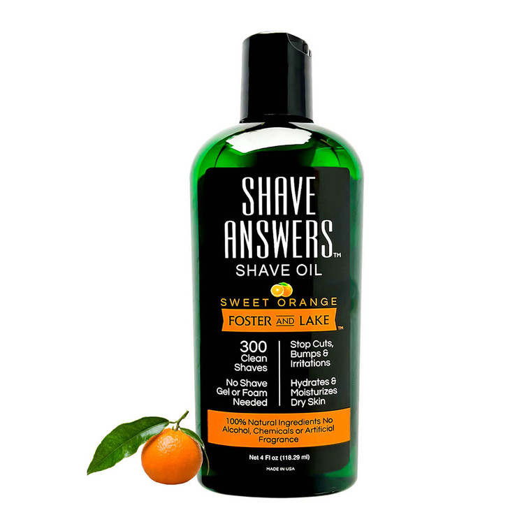 Foster and Lake Shave Answers Shave Oil, Sweet Orange, 4 Oz