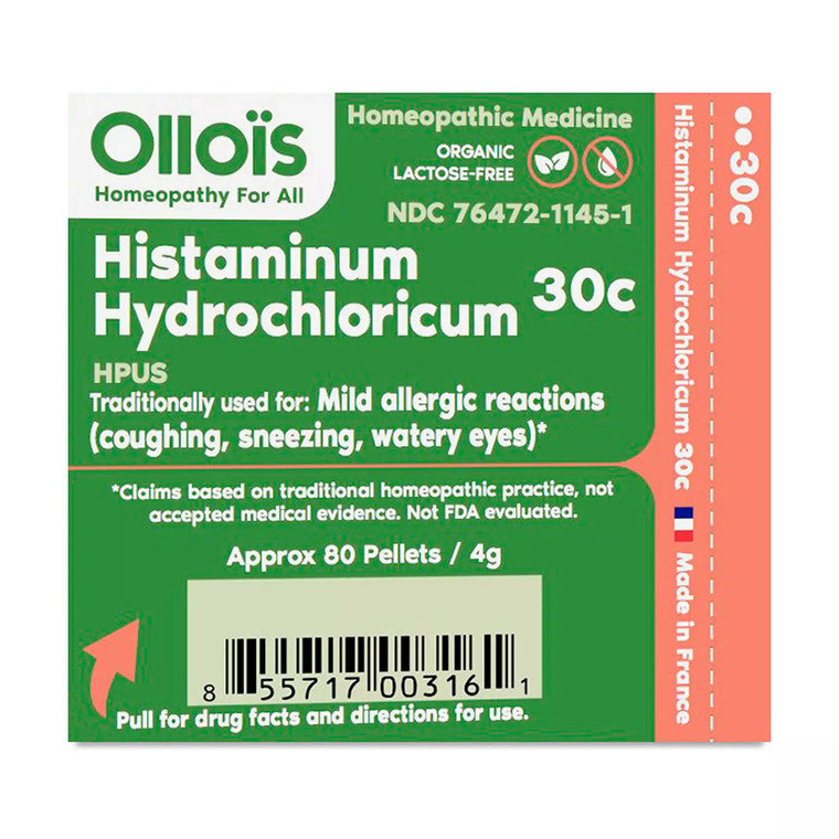 Ollois Histaminum Hydrochloricum 30c Organic Lactose Free Homeopathic Pellets, 80 Ea