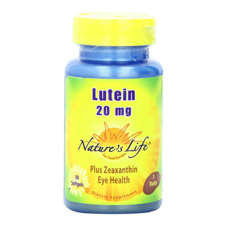Natures Life Lutein, Plus Zeaxanthin 20 mg, Softgels, 30 Ea