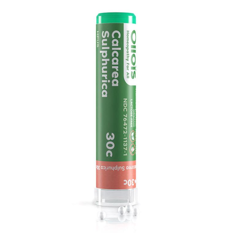 Ollois Calcarea Sulphurica 30c Organic Lactose Free Homeopathic Pellets for Acne 80Ea