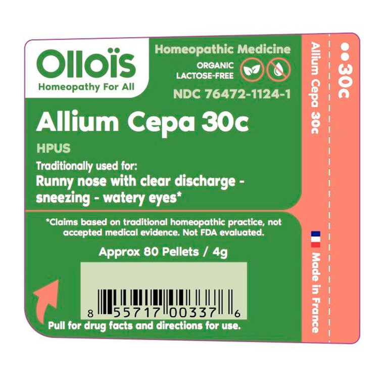Ollois Allium Cepa 30c Organic Lactose Free Homeopathic Pellets, 80 Ea