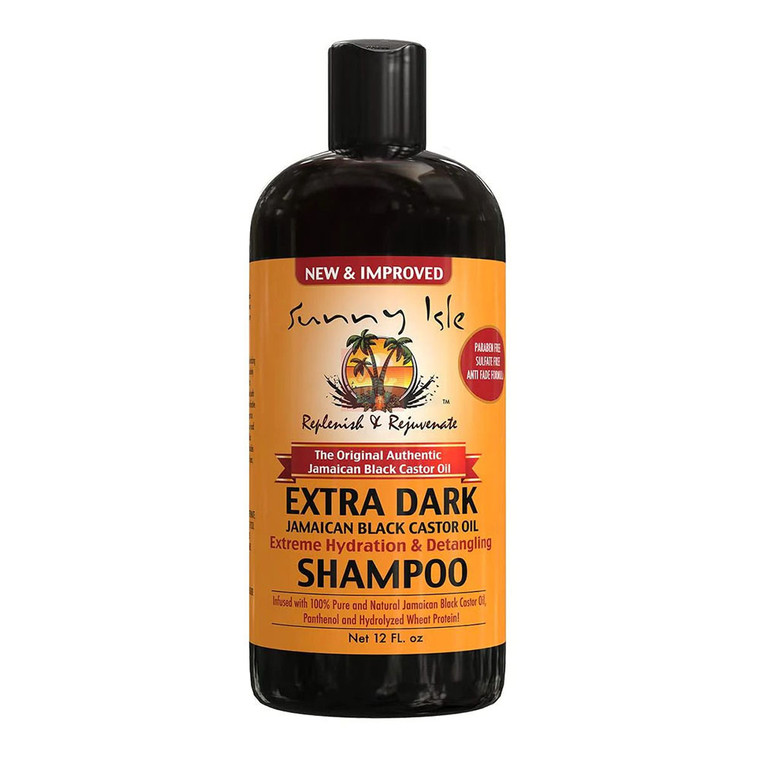Sunny Isle Jamaican Black Castor Oil Extra Dark Extreme Hydrating Shampoo, 12 Oz