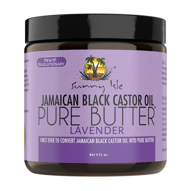 Sunny Isle Jamaican Black Castor Oil Pure Butter Lavender for Hair Growth, 4 Oz