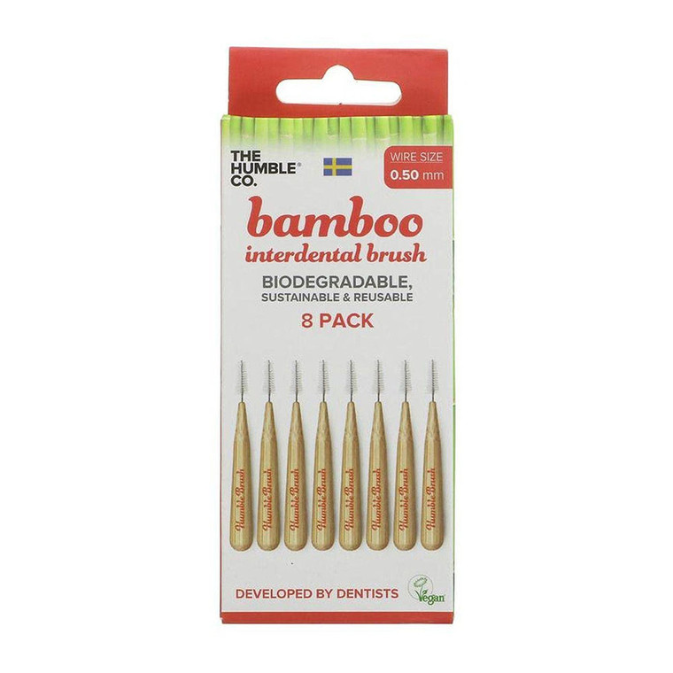 The Humble Co Interdental Bamboo Brush Tight 0.50mm, 8 Ea