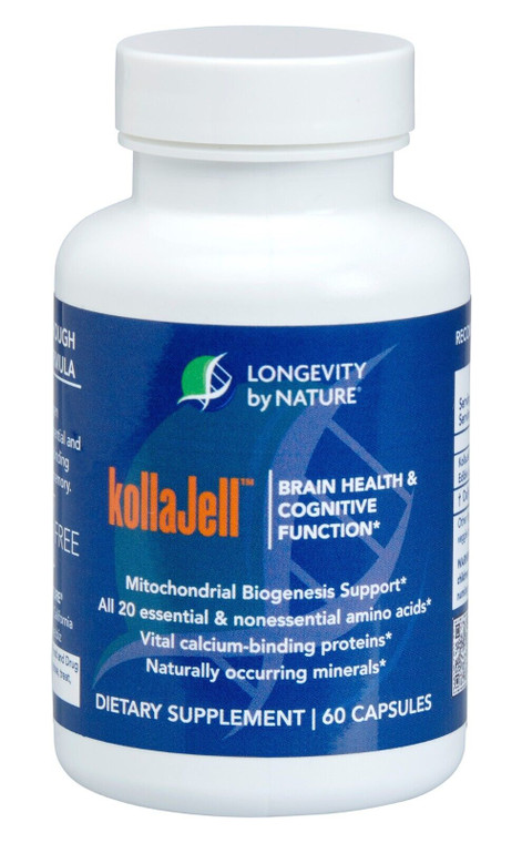 Longevity by Nature KollaJell Brain and Memory Support Capsules, 60 Ea