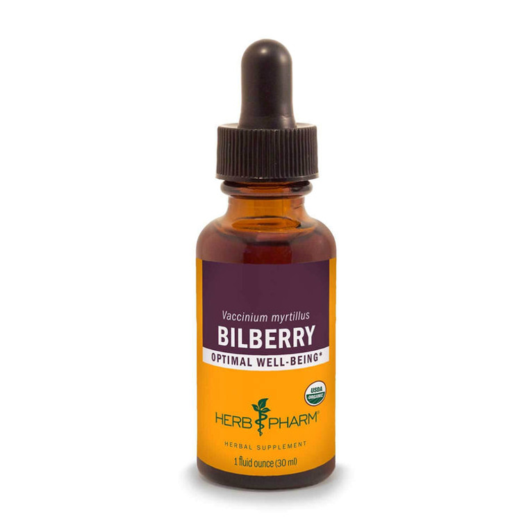 Herb Pharm Bilberry Supplement Extract For Optimal Well Being, 1 Oz