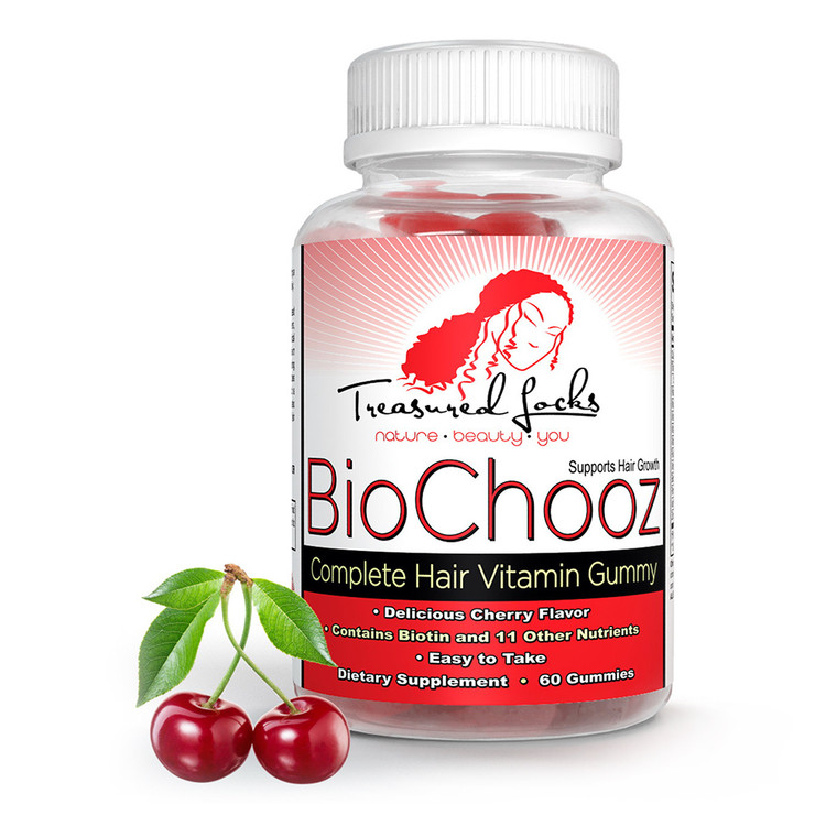 Treasured Locks BioChooz Complete Hair Vitamin Gummies, Cherry, 60 Ea