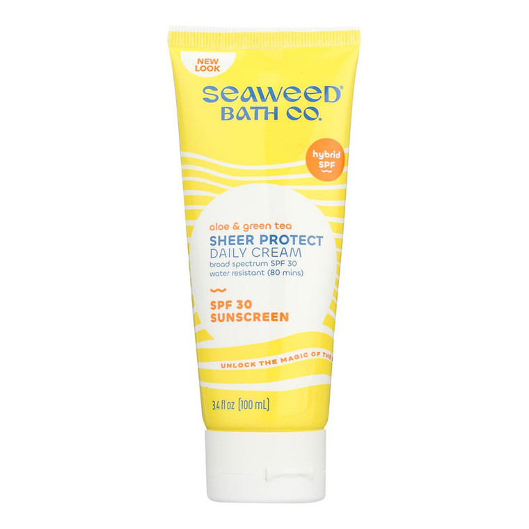 The Seaweed Bath Co Sheer Protect Daily SPF 30 Suncreen Cream, 3.4 Oz