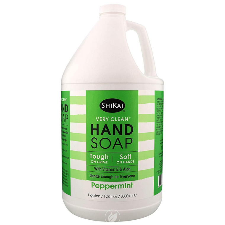 ShiKai Very Clean Liquid Hand Soap, Soft On Hands, Peppermint, 1 Gallon