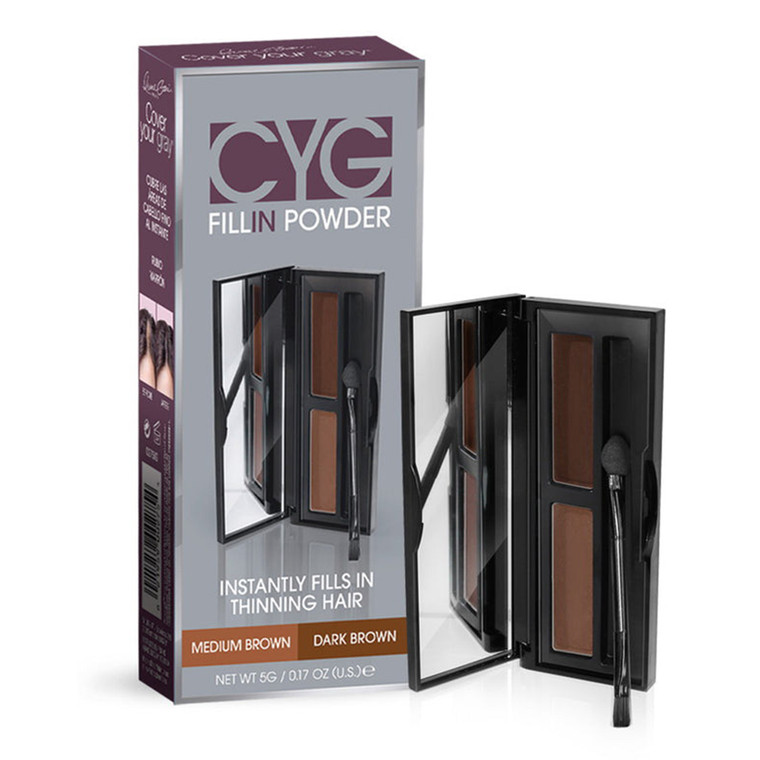 Cover Your Gray Fill In Powder Dark Medium Brown for Gray Hair and Root Coverage 0.17Oz (5g)