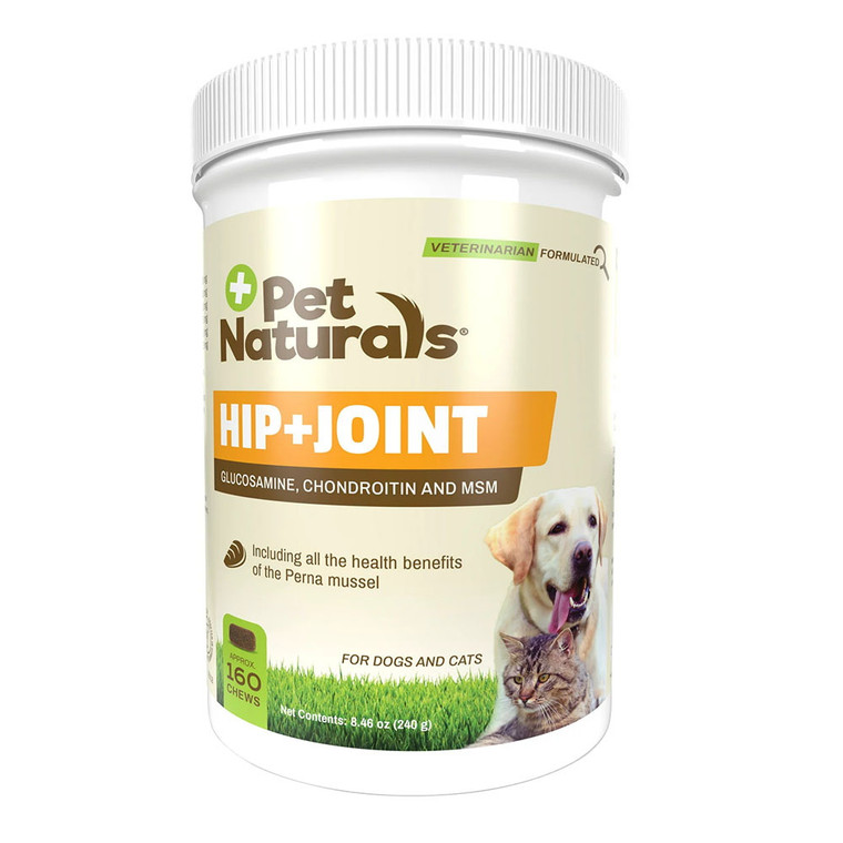 Pet Naturals Hip and Joint Chews for Dogs and Cats, 160 Ea