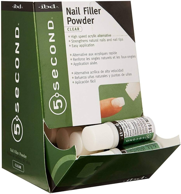 ibd 5 Second Nail Filler Powder for Strengthens Nail, 12 Ea