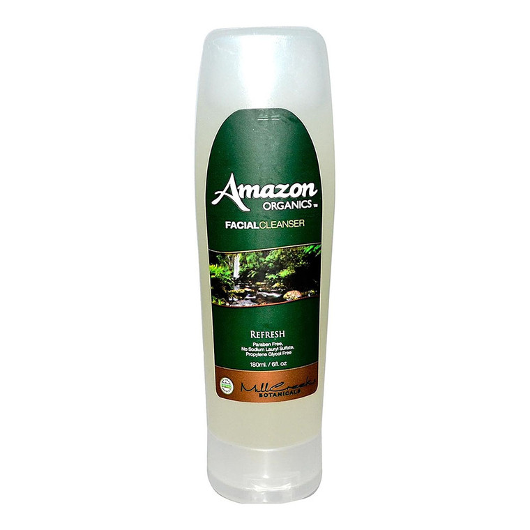 Mill Creek Amazon Organics Facial Cleanser, Refresh, 6 Oz