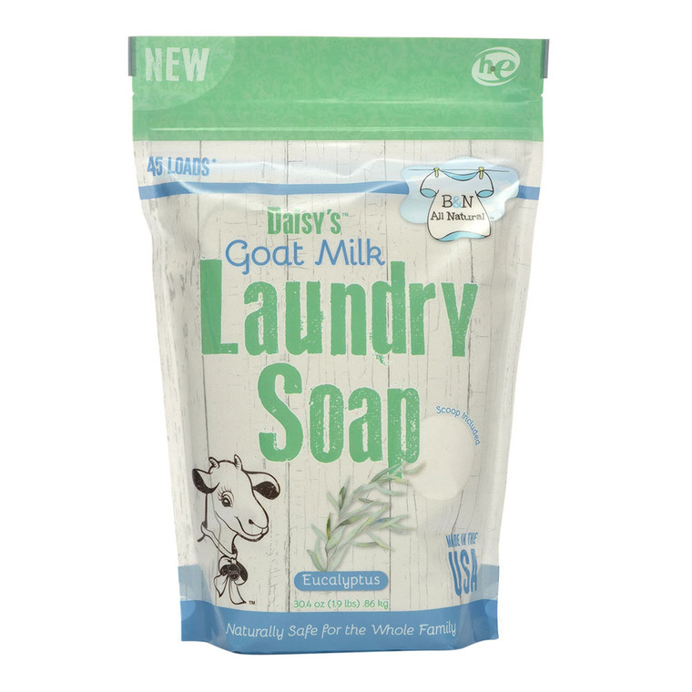 BandN Daisys Goat Milk Laundry Soap, Eucalyptus, 45 Loads, 30.4 Oz