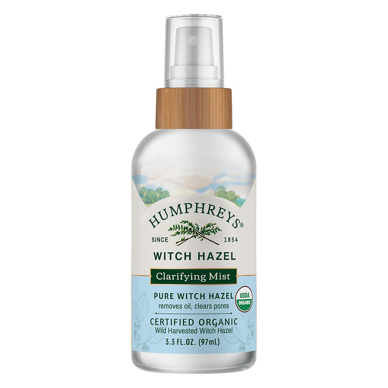 Humphreys Witch Hazel Clarifying Facial Mist for Oil Control and Pore Cleansing 3.3Oz (97ml)