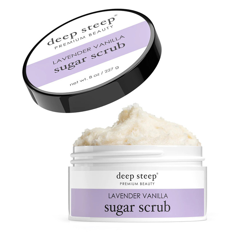 Deep Steep Premium Beauty Lavender Vanilla Sugar Scrub, 8 Oz