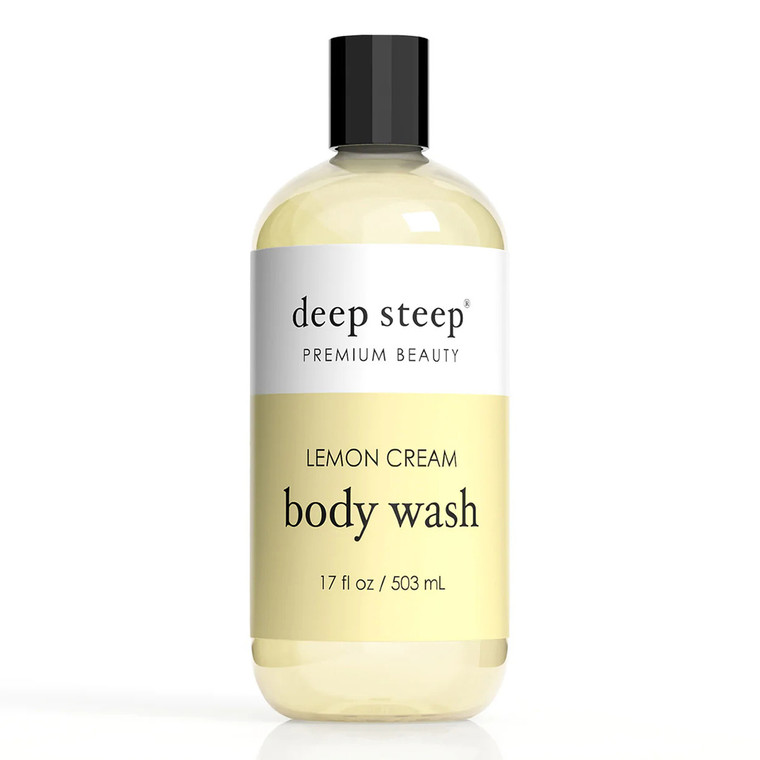 Deep Steep Premium Beauty Lemon Cream Body Wash, 17 Oz