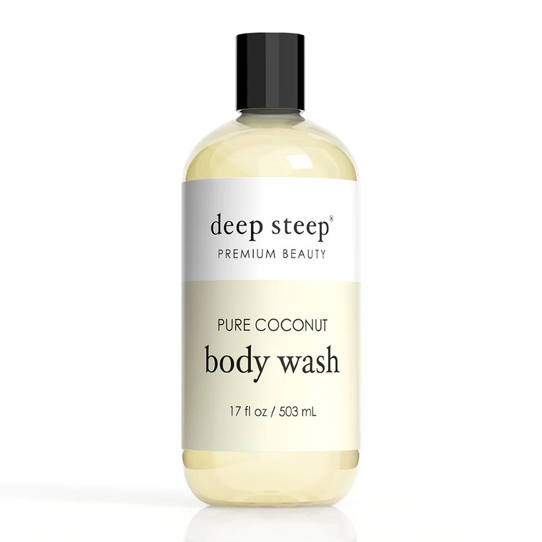 Deep Steep Premium Beauty Pure Coconut Body Wash, 17 Oz