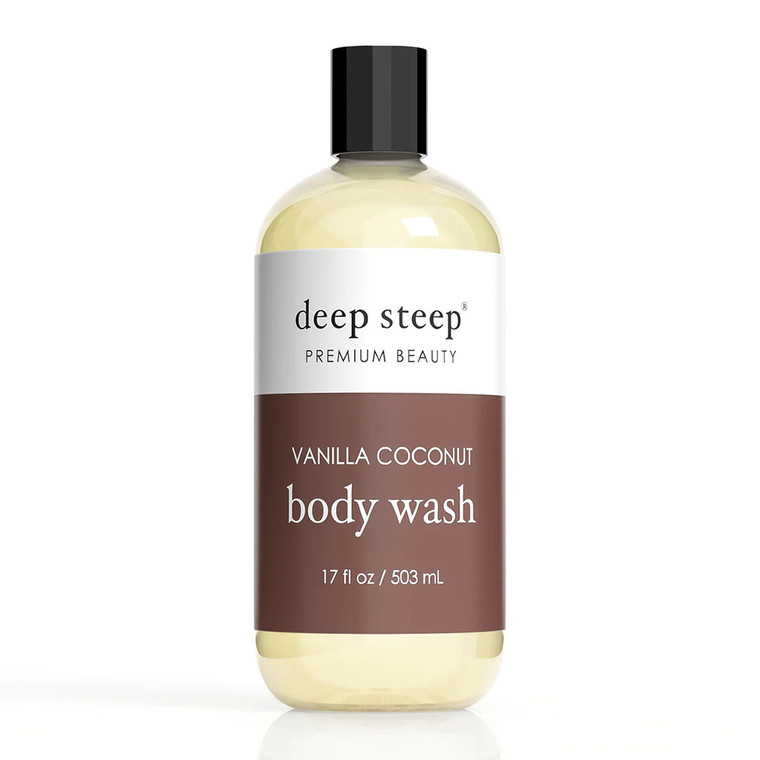 Deep Steep Premium Beauty Vanilla Coconut Body Wash, 17 Oz