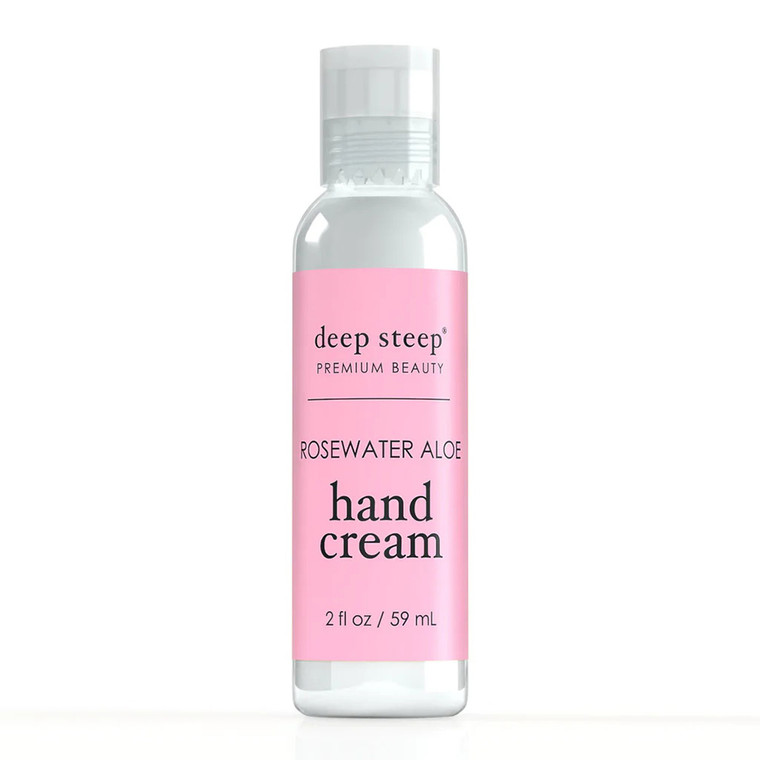 Deep Steep Premium Beauty Rosewater Aloe Hand Cream, 2 Oz