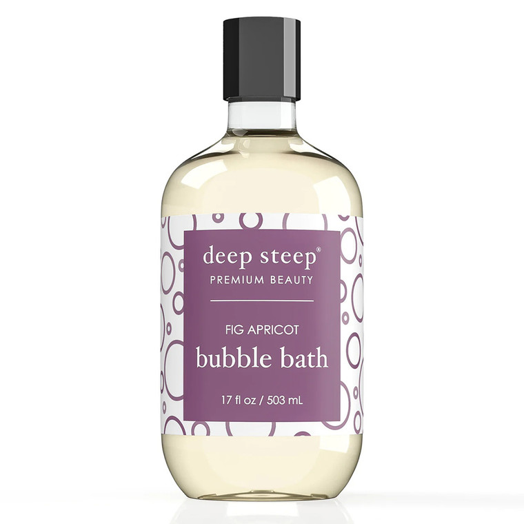 Deep Steep Premium Beauty Fig Apricot Bubble Bath, 17 Oz