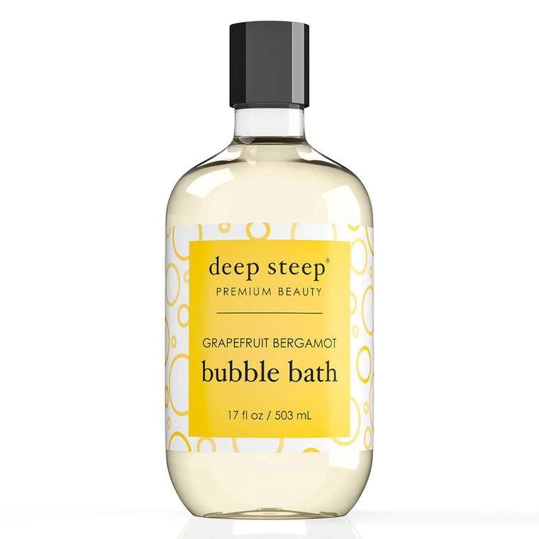 Deep Steep Premium Beauty Grapefruit Bergamot Bubble Bath, 17 Oz