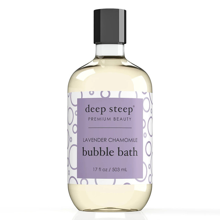 Deep Steep Premium Beauty Lavender Chamomile Bubble Bath, 17 Oz