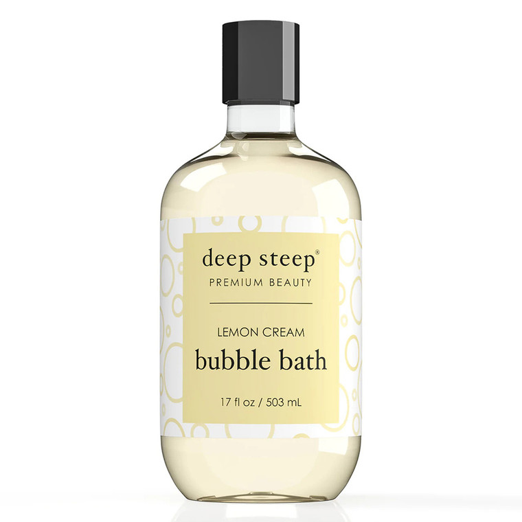 Deep Steep Premium Beauty Lemon Cream Bubble Bath, 17 Oz