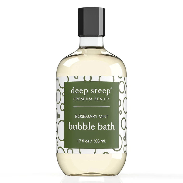 Deep Steep Premium Beauty Rosemary Mint Bubble Bath, 17 Oz