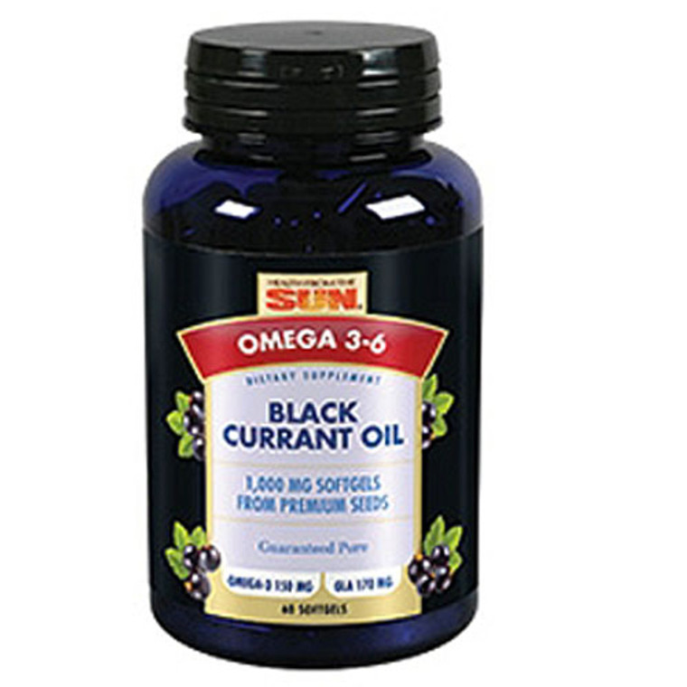 Health From The Sun Black Currant Oil 1000 Mg Omega 3-6 Soft Gels - 30 Ea